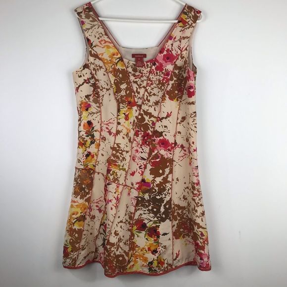 Sundance 100% Silk Cream and Floral Print Evelyn Tank Dress - Picture 7 of 15